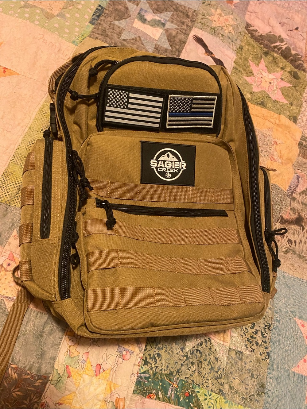 Sager diaper tactical Backpack - Coyote Brown